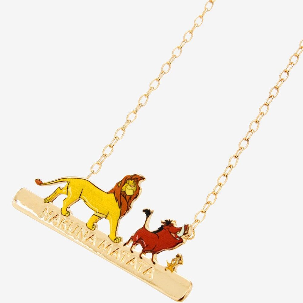 Disney The Lion King Characters Hakuna Matata Bar Necklace - Picture 2 of 7